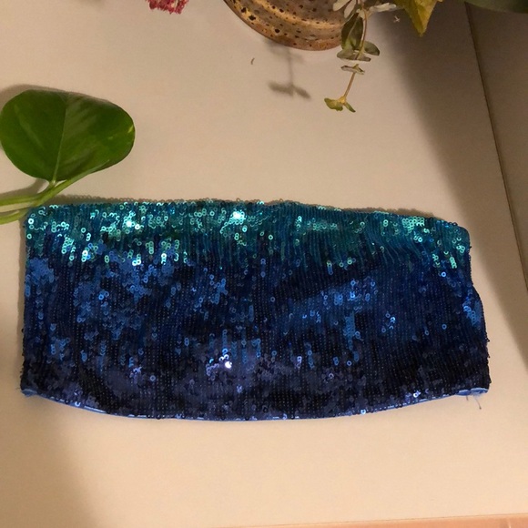 Bandeau blue sequin - Picture 1 of 4